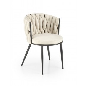 Стул HALMAR K516 светло-бежевый/черный